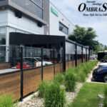 modular motorized terrace awning for restaurants and cafés