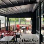 modular motorized terrace awning for restaurants and cafés