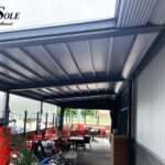 modular motorized terrace awning for restaurants and cafés